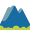 Mountain emoji on Google